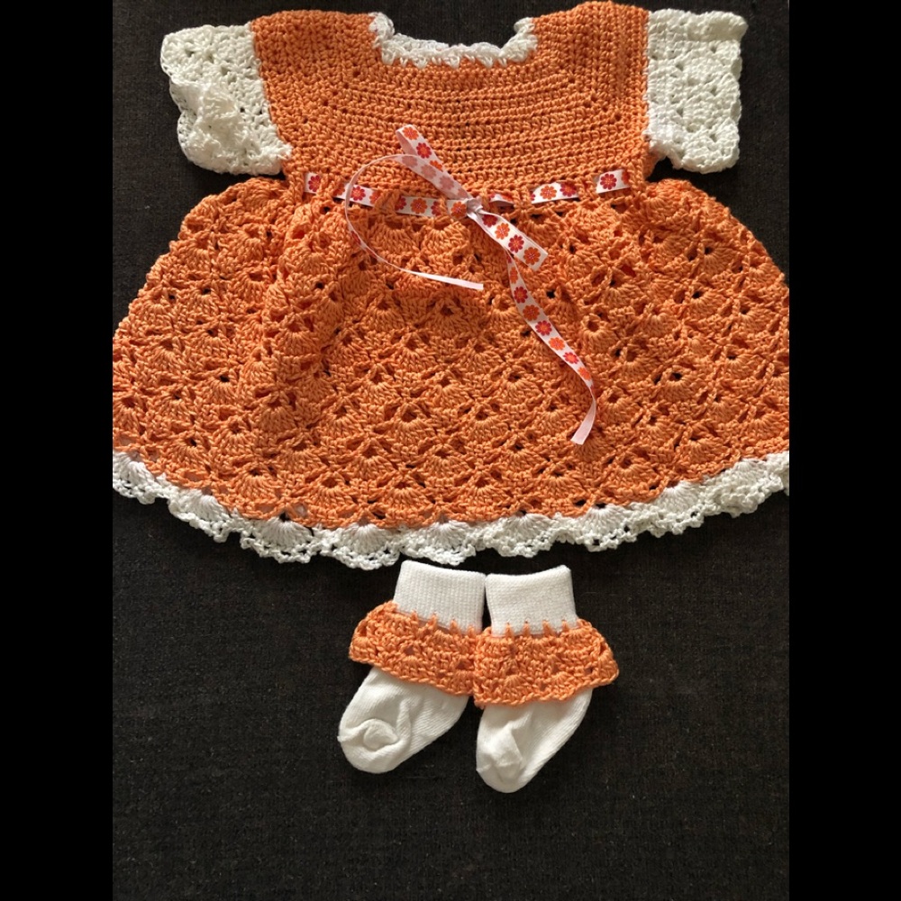 Crochet baby girl dress